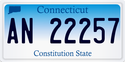 CT license plate AN22257
