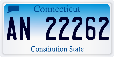 CT license plate AN22262