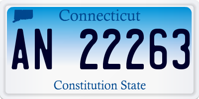 CT license plate AN22263