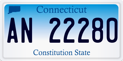 CT license plate AN22280