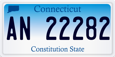 CT license plate AN22282
