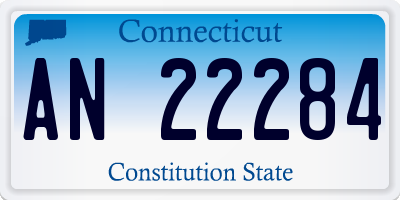 CT license plate AN22284