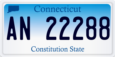 CT license plate AN22288