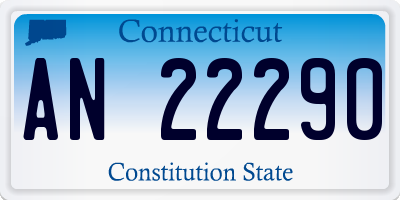 CT license plate AN22290
