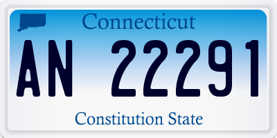CT license plate AN22291