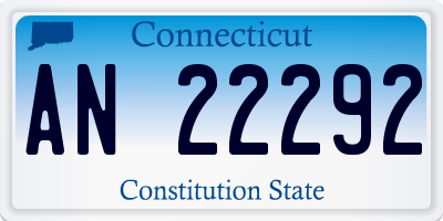 CT license plate AN22292