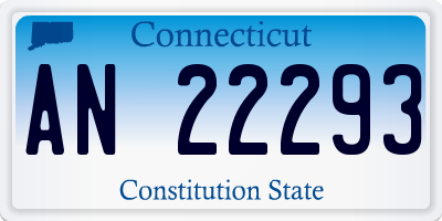 CT license plate AN22293