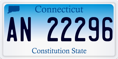 CT license plate AN22296