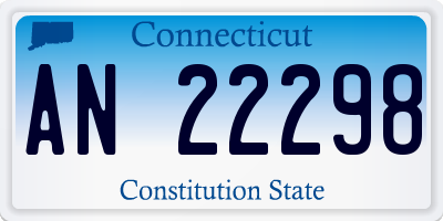 CT license plate AN22298