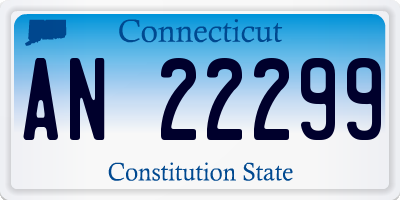 CT license plate AN22299