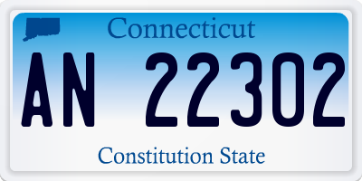 CT license plate AN22302