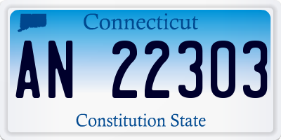 CT license plate AN22303