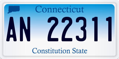 CT license plate AN22311