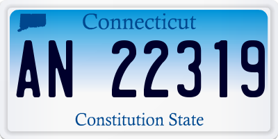 CT license plate AN22319