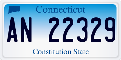 CT license plate AN22329