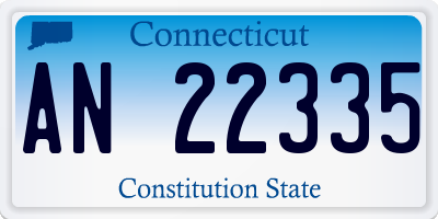 CT license plate AN22335