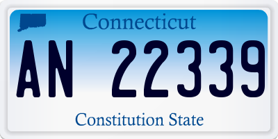 CT license plate AN22339