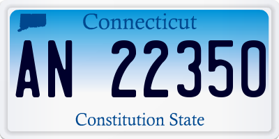 CT license plate AN22350
