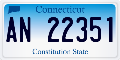 CT license plate AN22351