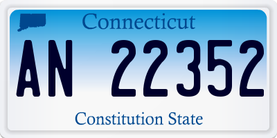 CT license plate AN22352