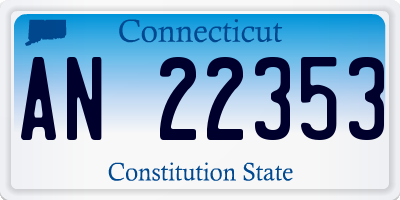 CT license plate AN22353