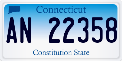 CT license plate AN22358