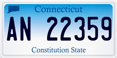 CT license plate AN22359