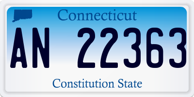 CT license plate AN22363