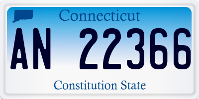 CT license plate AN22366