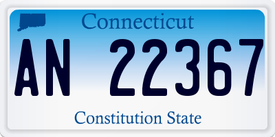 CT license plate AN22367