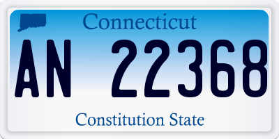CT license plate AN22368