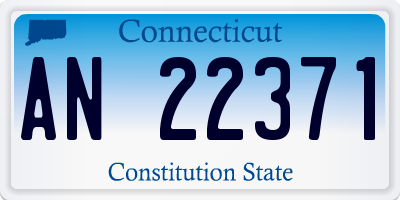 CT license plate AN22371