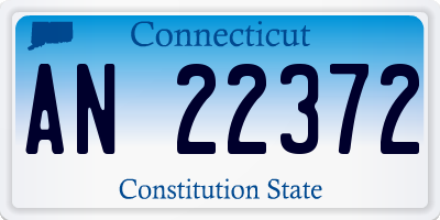 CT license plate AN22372