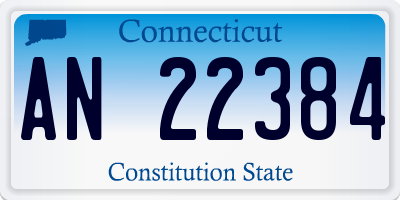 CT license plate AN22384