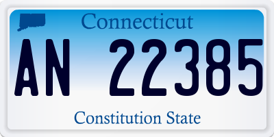CT license plate AN22385