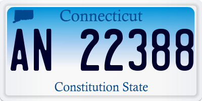 CT license plate AN22388