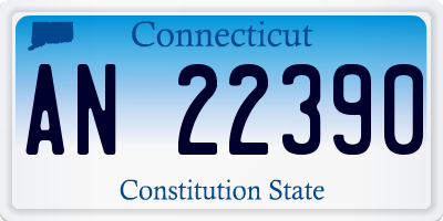 CT license plate AN22390