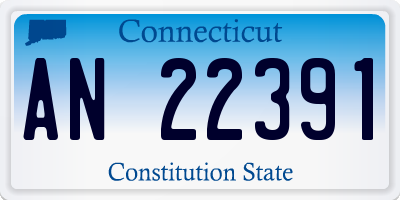 CT license plate AN22391