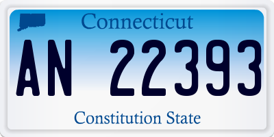 CT license plate AN22393