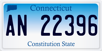 CT license plate AN22396