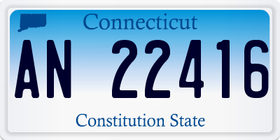 CT license plate AN22416