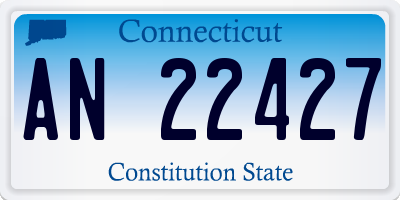 CT license plate AN22427