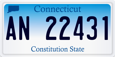 CT license plate AN22431