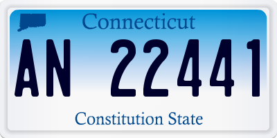 CT license plate AN22441