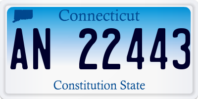 CT license plate AN22443