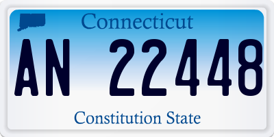 CT license plate AN22448