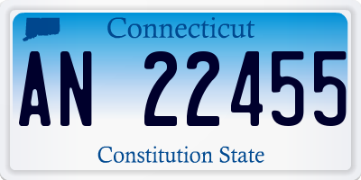 CT license plate AN22455