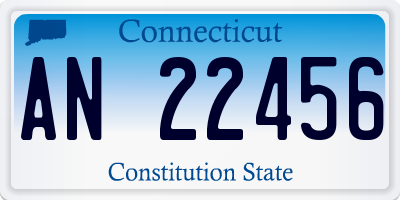 CT license plate AN22456