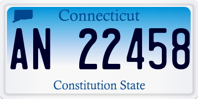 CT license plate AN22458