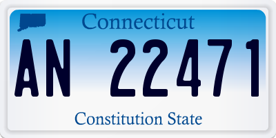 CT license plate AN22471